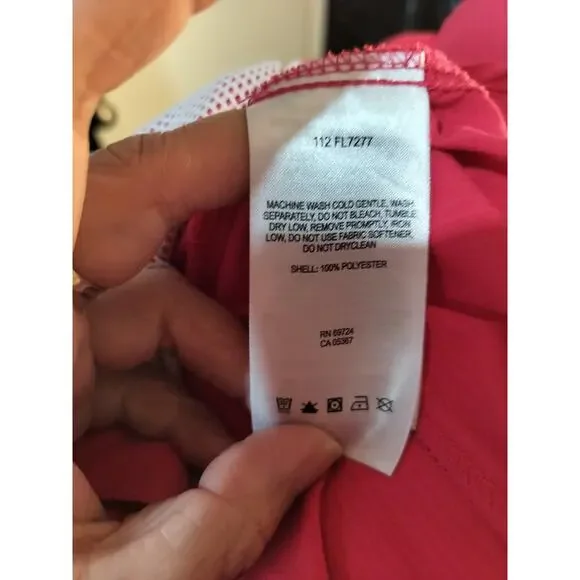 3568) Columbia Women Fuchsia PFG Vented Button Down Short Sleeve Shirt XL - Picture 9 of 9